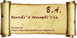 Bernád Annamária névjegykártya