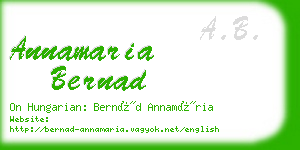 annamaria bernad business card